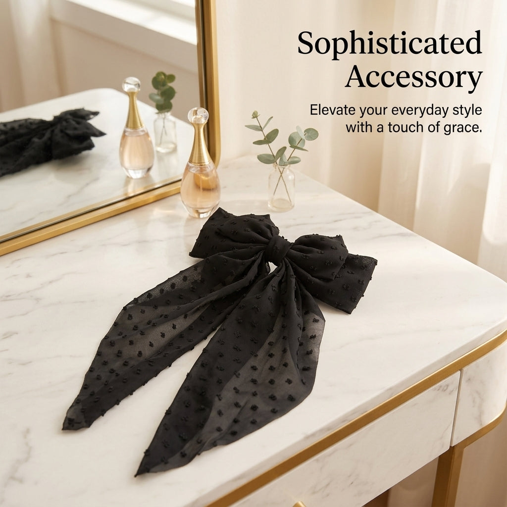 Clip for Women, Handmade Lightweight Oversized Butterfly Bow Barrettes, Spring Clasp Party Accessory for Young