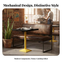 Sturdy Metal Frame utilitarian Booth Seating adaptable Design Cafe Table and Chairs Easy to Clean Commercial Furniture Space-Saving for Bar Owners, two-seater, Milk Tea Shop, Pub