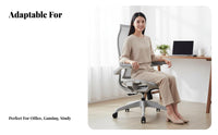 135-Degree Recline Swivel Chair with Armrests Adjustable Height Ergonomic Mesh Back Chair Support Office Furniture Padded Seat Cushion for Telecommuting Workers, Students, Gamers, Study Room, Gaming Setup
