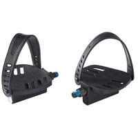 Exercise Bike Pedals with Straps Threaded Bike Pedals with Adjustable Straps Sturdy Compact for Fitness Enthusiasts