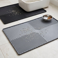 Silicone Cat Litter Mat, Striped, Non-Slip, Scratch-Resistant, Easy Clean Pet Feeding Mat