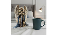 Saint. Archangel Acrylic Statue Meaningful Christian Gift Celestial Being with Lion Acrylic Decoration 2D Celestial Being