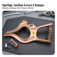 Fabrication Grounding Clamp | Heavy-Duty Metal Construction, fabrication Ground Clamp, for Workshops