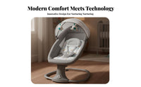 Bluetooth Enabled Automatic Rocking Cradle Adjustable BA and Ckrest Electric Baby Cradle Lie-Flat Position Infant Rocker Built-in Music for Infants, Newborns, Toddlers, Rest Time, Living Room, Bedroom, Indoors