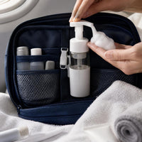 Portable Mousse Foaming Bottle 100ml/120ml PET Double-Layer Two-Tone Facial Cleanser Dispenser