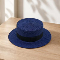 Kids' Parent-Child Straw Hat for Boys and Girls, Summer Sun Hat, Beach Sunscreen Hat, Little Fedora
