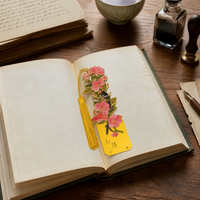 Hollow Metal Floral Bookmark Set - Twelve Months Flower Series