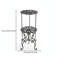 Wrought Iron Plant Stand Decorative Metal Flower Pot Holder Vintage for Balcony
