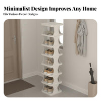 Multi-Layer Shoe Rack Space-Saving Narrow Shoe Rack Small Footprint for Students, Entryway, Dorm Room, Hallway