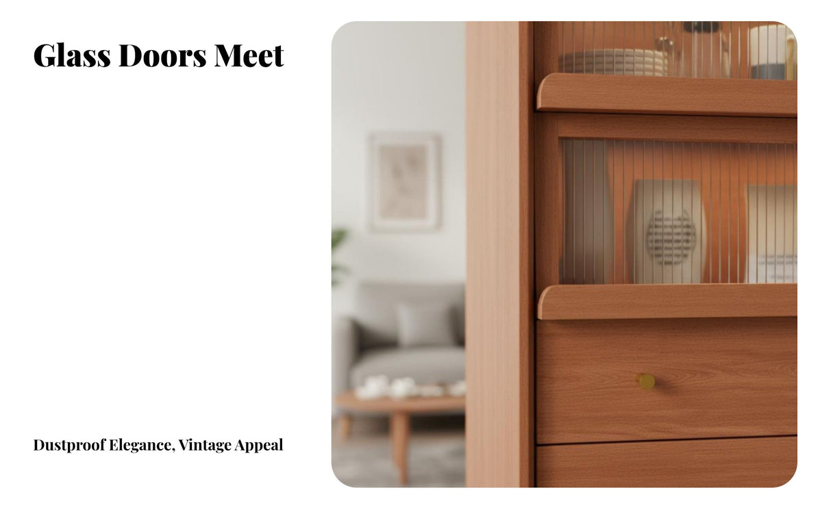 particle-resistantproof Design Rattan Door Credenza Multifunctional Storage Furniture Elevated Base Buffet Cabinet for Families, Homeowners, New Movers, Living Room, Bedroom, Entryway, Hallway
