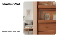 particle-resistantproof Design Rattan Door Credenza Multifunctional Storage Furniture Elevated Base Buffet Cabinet for Families, Homeowners, New Movers, Living Room, Bedroom, Entryway, Hallway