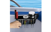 ABS Plastic Boat Tool Storage Organizer accessibleTop Boat Organizer Organizer Raised Rim Fishing Storage Rack Mounting Slots for Anglers, Fishermen