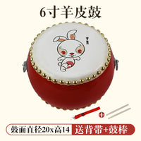 儿童玩具鼓小鼓牛皮鼓手拍鼓打鼓宝宝打击乐器生肖鼓手锣鼓幼儿园