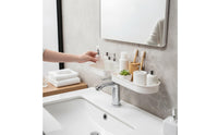 Quick-Draining Bathroom Sink Storage Rack Perforated over Faucet Storage Rack Lightweight Faucet Shelf with Drainage Multipurpose for Washstand