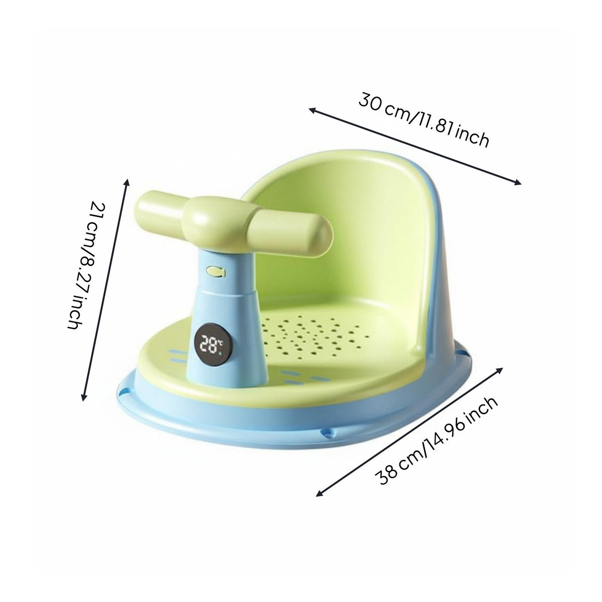 360° Surround Protection Baby Bath Seat Ergonomic Hug Design Non-Slip Baby Bath Chair Soft Cushion for Newborns, Infants