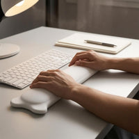 Silicone-Filled Keyboard Wrist Rest Rounded Profile Padded Hand Rest Raised Ends Computer Accessory Soft-Feel