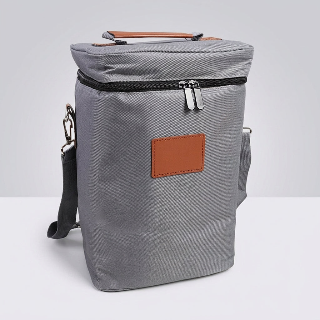 Gift Bag for 6 Bottles with Shoulder Strap, Insulated Bottle Carrier Tote Bag for Travel Picnic, Oxford Cloth Picnic Bag, Leakproof Padded Case