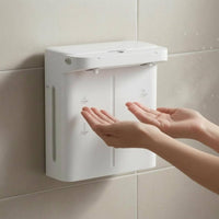 Wall-Mounted Foam Soap Dispenser Dual Outlet Touchless Foaming Dispenser Wall Mounted Soap Pump Liquid Level Window