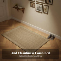 Trimmable Geometric Pattern Doormat Modern design Entrance Rug Non-Slip rearing Floor Mat Easy to Clean for Homeowners, Renters, Adults, Entryway, Front Door, Foyer, Hallway