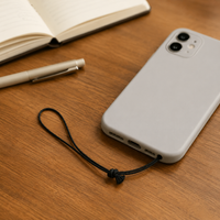 Fishing Line Phone Strap, Hand-Knotted Nylon Mobile Lanyard 4.8cm, Uniform Cord for Commuters, Festival, Parents