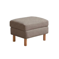 firm Wood Legs Upholstered Wooden Leg Stool firm support Sponge padding Upholstered Rectangular Stool Minimalist Design Footstool Multi-Purpose for Families, Homeowners, Adults, Living Room, Entryway, Hallway, by a Couch