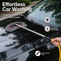 Water Fed Car Wash Brush 10m Hose Extendable Handle for Truck RV Boat Cleaning