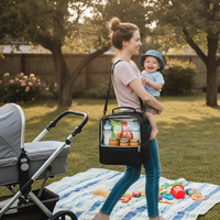 Multi-layer Breast Milk Cooler Bag, Portable Insulated Storage for Baby Bottles and Essentials