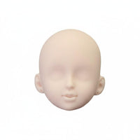 Makeup Practice Head White Skin Tone DIY Doll Head Craft Supply Sleek Surface Long-Lasting for Crafters, Crafting