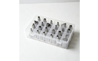 24 Pieces Organized Piping Tip Set with Storage Box Assorted Shapes Piping Tips with Storage Box Rust-Resistant Cake Decorating Tips with Case Food-Grade for Bakers, Beginners, Baking