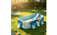 Portable Folding Swimming Pool Collapsible Non-Inflatable Pool Sturdy Easy Storage for Backyard