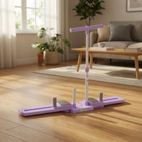 Foldable Inner Thigh Exerciser with Handlebar Height-Adjustable Leg Slider Machine Compact Inner Thigh Exerciser Portable for Beginners, Seniors, Home Gym, Apartment