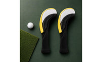 3 Pieces Padded Wood Club Head Form-Fitting Cover-Fitting Golf Club Head Cover Long Neck Sports Accessory Stitched