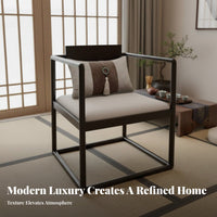 Modern Chinese Design 3-Seater Straight Sofa sturdy Wood Frame Upholstered 3-Seater Sofa Luxury artistic Couch textile Upholstery for homeowners, Families, Apartment Dwellers, Living Room, Villa, Lounge Area, Bedroom