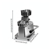 Heavy-Duty Hamburger Patty Press Machine Lever-Operated Manual Patty Press Countertop Food Prep Tool Brushed Silver
