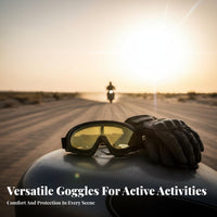 Motorcycle Riding Goggles Shock Resistant Motorcycle Goggles Particles Proof Anti-Fog for Exterior Door Lovers, Motocross