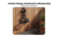 Weather Resistant Cast Iron Hose Hanger Rustic Water Pipe Holder for Gardeners, Patio