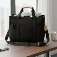 Multi-Pocket Canvas Diaper Tote Portable Crossbody Diaper Bag Lightweight Baby Travel Tote Easy to Clean for Shopping