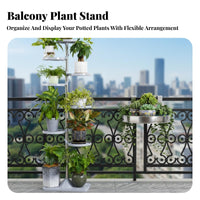 Space-Saving Over-the Pot Rack Rust-Resistant Circular Hanging Pot Rack Easy Installation Railing Planter Elegant Design for Gardeners, Apartment Dwellers, homeowners, Balcony, Windowsill, Porch, Patio