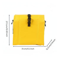 Waterproof Electric Cycle Handlebar Bag Adjustable Straps Front Hanging Storage Pouch Buckle Closure Handlebar Storage Pouch for Delivery Riders