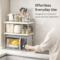 Dining Table and Cabinet Metal Shelf Organizer for Organization, Retractable Kitchen Counter for Cooks, Organizers and Storage Racks