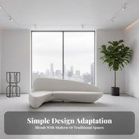 half-moonShaped Settee Artistic Design Multi-Piece Chaise Sofa bendd curved sectional sofa Living Room Furnishing for Interior Designers, Families, Lounge Area, Lobby