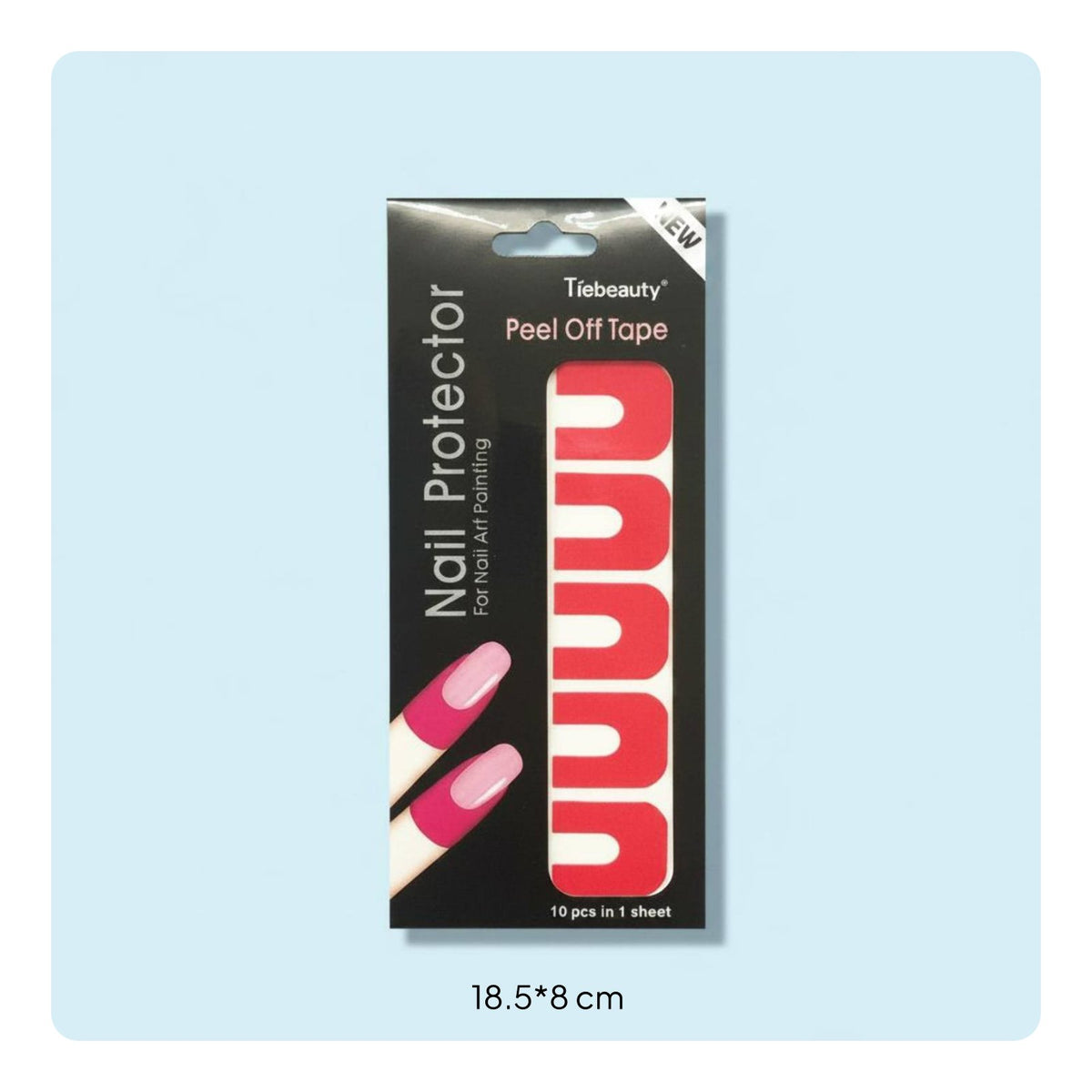 10 Pieces Easy to Apply Nail Polish Protector Sticker Soft & Flexible U-Shaped Cuticle Guard for Beginners, DIY Enthusiasts, At-Home Manicures