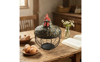 Egg Basket with Chicken Lid Decorative Chicken Egg Holder Farmhouse for Kitchen