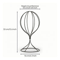 Tabletop Wire Hat Stand Decorative Hat Stand with Circular Base Freestanding Sleek for Countertop, Dresser