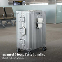 Large Capacity Hardside Trolley Airport Security Combination Lock Hardshell Rolling Trunk Telescoping Handle Suitcase Scratch Resistant for Travelers, Vacationers, Business Professionals, Vacation, Airport, Short Break Getaway