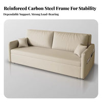 Modern Minimalist and design Pull-expandable textile Sofa Bed Space-Saving convertable Pull-expandable Loveseat multi-functional Sleeper Couch Extendable for Apartment Dwellers, Students, homeowners, Small areas, Living Room, Home Office, Basement