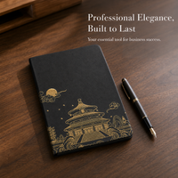 A5 Thickened Business Notebook with Customizable Logo, Vintage Style for Office and Students
