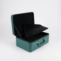 Portable Bracelet Case Travel-Ready Bangle Box Hard-Shell Jewelry Box with Handle Padded for Boutique Display