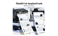 40 Ers Cat Y Notes Cute & Colorful Designs Pull-out Y Notes Easy to Peel Cartoon Cat Memo Dispenser for School, Notebooks, Scrapbooking