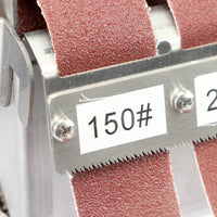 Stainless Steel Sanding Sheet Roll Holder Retractable 5-Slot Grit Sanding Belt Organizer Multi-Grit for Metalworkers